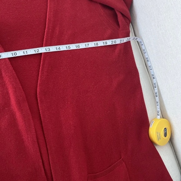 Talbots Open Front Cardigan Size X (Extra Large) Pretty Red Sweater - Picture 5 of 5